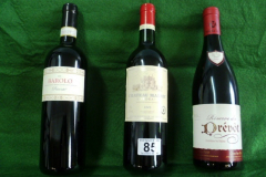 085-Three-Bottles-of-Wine.-2016-Borolo-2003-Chateau-Malbec-Bordeaux-2001-Reserve-du-Prevot-Cotes-du-Rhone