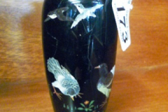 173-Black-Cloisonne-Vase-with-Bird-Decor-15cm-H