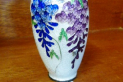 174-White-Cloisonne-Vase-with-Floral-Decor-12cm-H