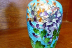 176-Blue-Cloisonne-Vase-with-Floral-Decor-12cm-H