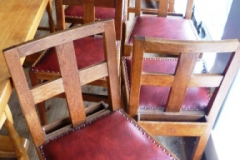 441-Six-Oak-Squirrelman-Red-Leather-Church-Chairs
