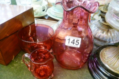 0145-Cranberry-Glass-Jug-Bowl-and-Vase