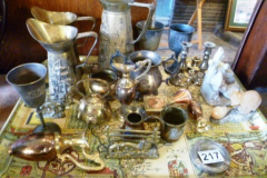 0217-Tray-of-Brass-Jugs-etc