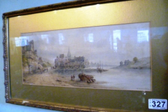 0327-Framed-Watercolour-by-H-R-Crichton-By-the-Waters-Edge