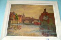 0329-Framed-Painting-of-Ouse-Bridge-York-Signed-by-W-J-Jenkins-1937