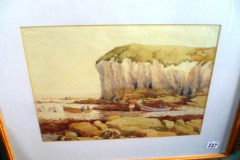 0337-Framed-Watercolour-Fisherman-by-the-Cliffs-W-J-Jenkins-1938