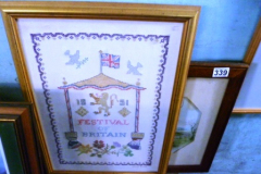 0339-Gilt-Framed-1951-Festival-of-Britain-Tapestry-plus-One-Other