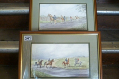 0341-2-Framed-Watercolours-Exercising-the-Horses-Middleham
