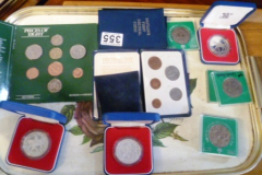 0355-Tray-of-50p-Commemorative-1983-Coin-Collection-etc