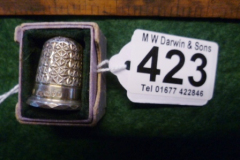 0423-Charles-Horner-Boxed-Silver-Thimble-Chester-Mark