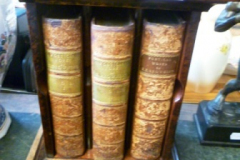 0092-Inlaid-Bookcase-with-3-Antique-Robert-Browning-Poetical-Works