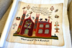 188-Unframed-Sampler-of-York-Minster-by-Rebecca-Aged-11-1851