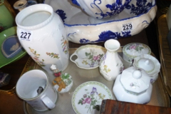 227-Tray-inc-Aynsley-Royal-Doulton-Vases-Figures-etc