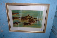 334-Framed-Print-Fleeing-Deer-by-Ruby