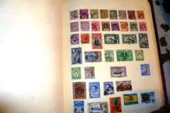 0053-Stamp-Album-containing-World-Stamps-inc-GB-Victorian1d-Red-and-2d-Blue