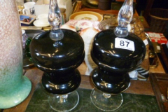 0087-Pair-of-Black-Lidded-Glass-Urns