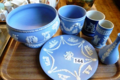 0144-Tray-of-Wedgwood-Jasper-Plates-Vases-Bowls-etc