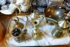 0159-Tray-inc-Brass-Candlestick-Bird-Bowl-etc