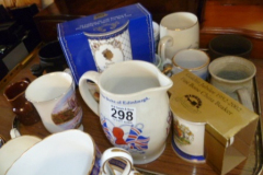 0298-Tray-of-Mugs-Commemorative-Ware-etc