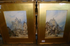 0312-Pair-of-Gilt-Framed-Water-Colours-Castle-Scenes
