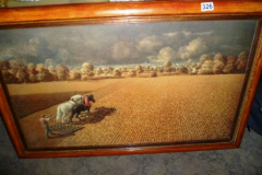 0326-Mahogany-Framed-Print-Ploughing-the-Field