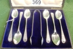 0369-Boxed-Set-of-6-Silver-Teaspoon-and-Silver-Nip-London-1901