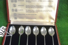 0370-Boxed-Set-of-6-Assay-Spoons-Hallmarked-1964