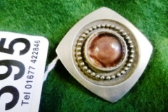 0395-White-Metal-Brooch-with-Stone-by-R-Tennesmed-Sweden