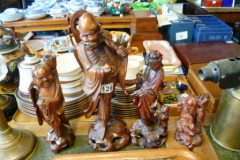 126-Four-Wooden-Oriental-Figurines