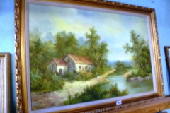 364-Gilt-Framed-Oil-by-I-Cafieri-of-Riverside-Cottage