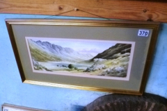 370-Framed-Watercolour-by-Tom-Finch-of-Mountains-and-Lake
