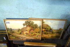 375-2-Framed-Prints-Depicting-Thatched-Cottages