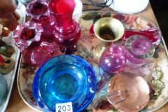 203-Assorted-Lot-Incl.-Coloured-Glass-Vases