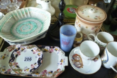 206-Assorted-Lot-Incl.-Commemorative-Ware-Lamp-and-Bowls