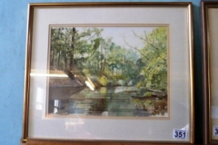 351-Gilt-Framed-Watercolour-of-Stream-Meandering-Through-Wood-by-F-Thompson