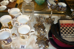 094-Tray-of-Commemorative-Mugs-Decanter-Candle-Sticks-etc