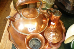 146-Copper-Tray-Tankard-Kettle-Decorated-Bowl-etc
