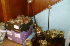 246-Pair-of-Brass-Ceiling-Lights-and-Shades