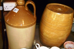 287-Salt-Glazed-Barrel-and-Large-Salt-Glazed-Jug