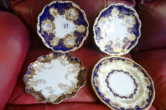 067-Three-Copeland-and-1-Royal-Doulton-Blue-Gold-Plates