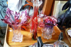 187-Large-Collection-of-Cranberry-Vases-and-Dishes