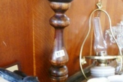 191-Large-Wooden-Candlestick-with-Candle