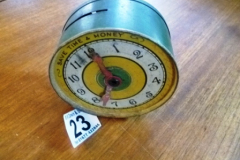 0023-Tin-Clock-Money-Box