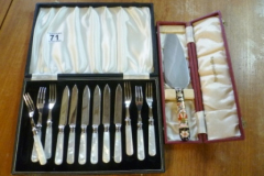 0071-Mother-of-Pearl-Handled-Cake-Knives-and-Forks-and-Crown-Derby-Cake-Slice