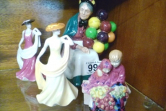 0099-Royal-Doulton-Balloon-Seller-and-3-Other-Figures