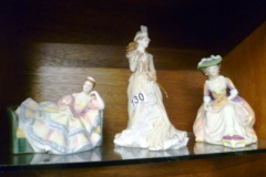 130-2-Royal-Doulton-Ladies-and-1-Coalport-Lady