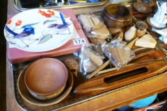174-Tray-of-Wooden-Items-Picture-Plate-etc