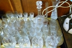 198-Tray-inc-Decanters-Glassware-etc