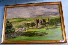 306-Gilt-Framed-Oil-of-Bolton-Castle