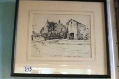 315-Fred-Lawson-Framed-Sketch-of-Leyburn-December-1956